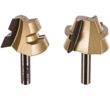 Фреза для углового сращивания 22.5 градусов Бочка (2 шт; 37.3x22.2 мм, хвостовик 8 мм) ARDEN 604822