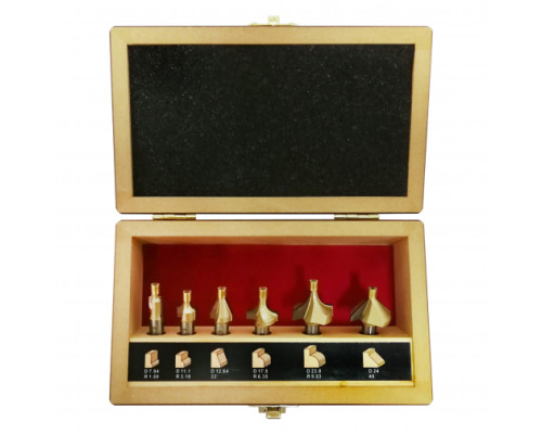 Набор радиусных и фасочных фрез (6 пр, хвостовик 8 мм) ARDEN 180209-SET