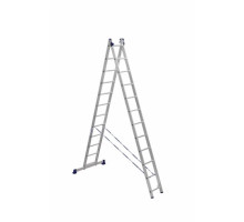 Двухсекционная универсальная алюминиевая лестница Алюмет H2 5212