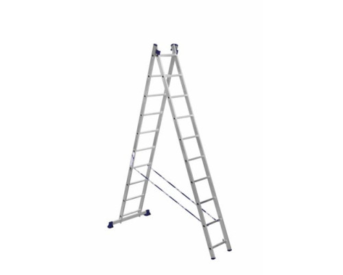 Двухсекционная универсальная алюминиевая лестница Алюмет H2 5210
