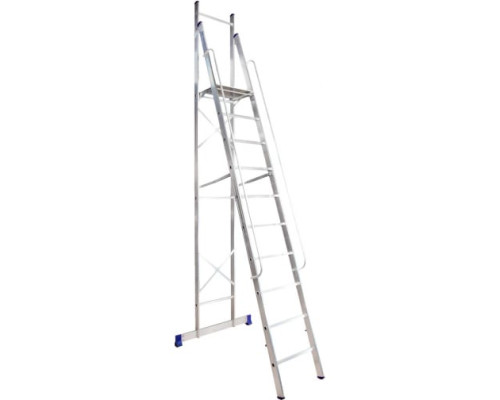 Профессиональная стремянка с помостом Алюмет 10 ступеней АРЕ 1410