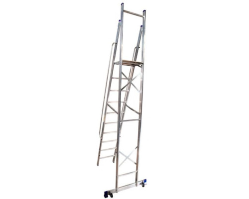 Профессиональная стремянка с помостом Алюмет 10 ступеней АРЕ 1410