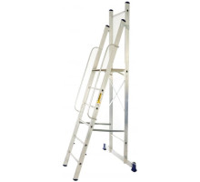 Профессиональная стремянка с помостом Алюмет 6 ступеней АРЕ 1406