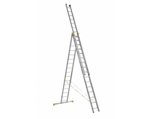 Трехсекционная алюминиевая лестница Алюмет Серия Р3 9316