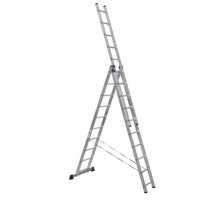 Трехсекционная универсальная алюминиевая лестница Алюмет Серия H3 5310