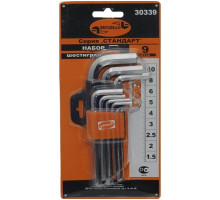 Набор Г-образных шестигранников 30339 (9 шт; 1.5-10 мм) Автоdело 11728