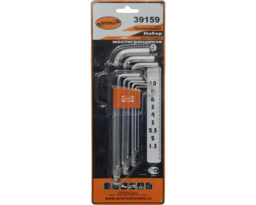Набор Г-образных шестигранников Professional (9 шт; 1.5-10 мм) АвтоDело 39159 10722