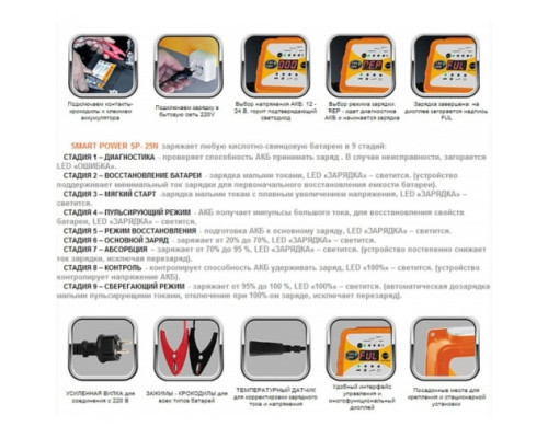 Зарядное устройство для автомобилей BERKUT SP-25N