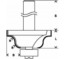 Фреза профильная твердосплавная (2 лезвия; хв-8 мм) Bosch 2.608.628.394