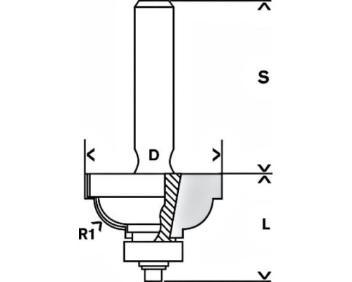 Фреза профильная (9,5/16,5 мм; 8 мм; 2 лезвия) BOSCH 2.608.628.358