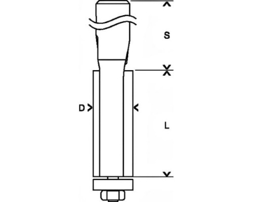 Фреза заподлицо с шарикоподшипником (9,5х25,4 мм; 8 мм; 2 лезвия) BOSCH 2.608.628.346