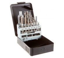 Набор однопроходных метчиков со сверлами D.BOR HSS-G DIN 352 15 шт 19G2015408D