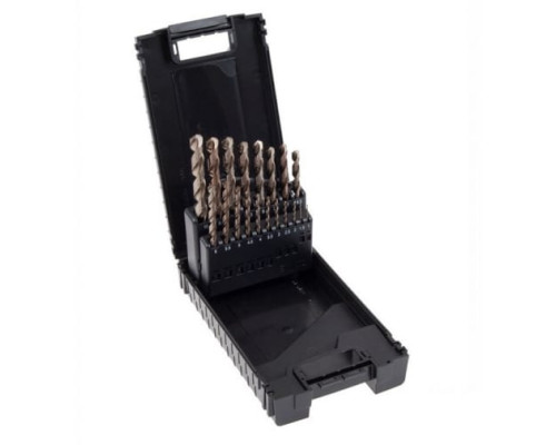 Набор сверл (19 шт, 1-10 мм, HSS-Co) по металлу D.BOR 141919108D-X