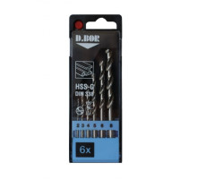 Набор сверл (6 шт, 2 - 8 мм, HSS-G) по металлу D.BOR 141006104D-T