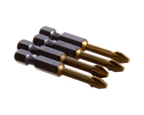 Биты фрезерованные TiN-half (10 шт; Pz2; 50 мм) D.BOR D-THT-PZ02-050-010