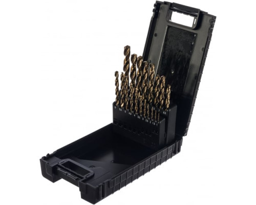 Набор сверл (19 шт, 1-10 мм, HSS-Co) по металлу D.BOR 141919108D-X