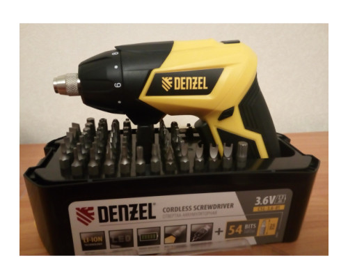 Аккумуляторная отвертка DENZEL CSL-36-01 26001 Аккумуляторная отвертка DENZEL CSL-36-01 26001