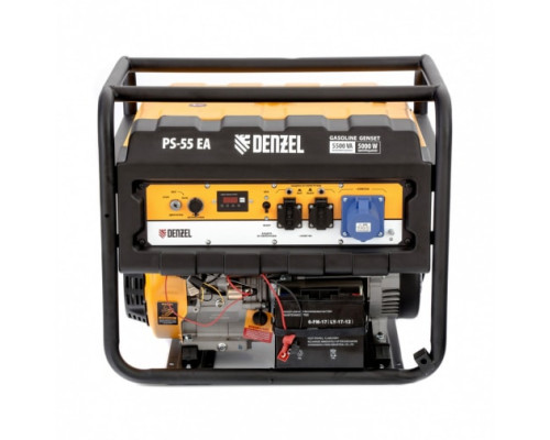 Бензиновый генератор DENZEL PS 55 EA, 5,5 кВт, 230В, 25л 946874 Бензиновый генератор DENZEL PS 55 EA, 5,5 кВт, 230В, 25л 946874