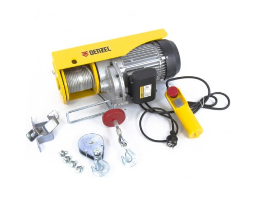 Электрический тельфер DENZEL TF-1200, 1,2 т, 1800 Вт, высота 12 м, 52018