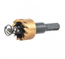 Коронка HSS с нитридтитановым покрытием по металлу 21 мм DENZEL 724102