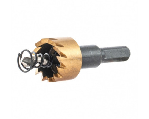 Коронка HSS с нитридтитановым покрытием по металлу 21 мм DENZEL 724102