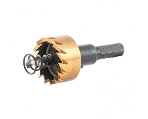 Коронка HSS с нитридтитановым покрытием по металлу 25 мм DENZEL 724104