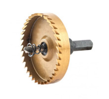 Коронка HSS с нитридтитановым покрытием по металлу 63 мм DENZEL 724120