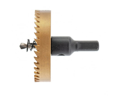 Коронка HSS с нитридтитановым покрытием по металлу 65 мм DENZEL 724121