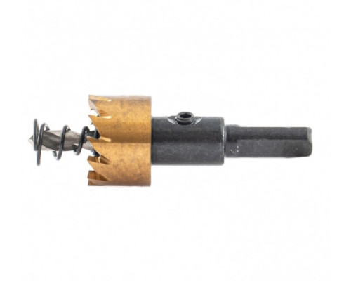 Коронка HSS с нитридтитановым покрытием по металлу 21 мм DENZEL 724102