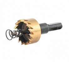 Коронка HSS с нитридтитановым покрытием по металлу 26 мм DENZEL 724105