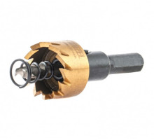 Коронка HSS с нитридтитановым покрытием по металлу 22 мм DENZEL 724103