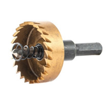 Коронка HSS с нитридтитановым покрытием по металлу 40 мм DENZEL 724112