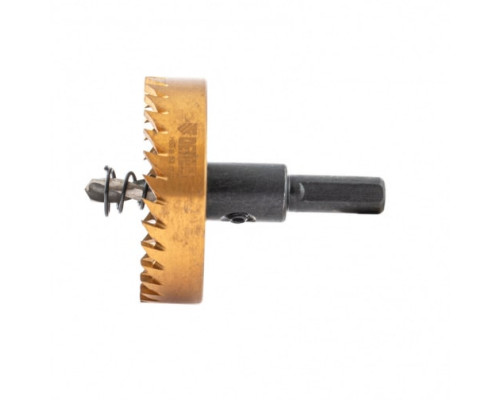 Коронка по металлу HSS, 55 мм, нитридтитановое покрытие Denzel 724118