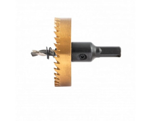 Коронка по металлу HSS, 60 мм, нитридтитановое покрытие Denzel 724119