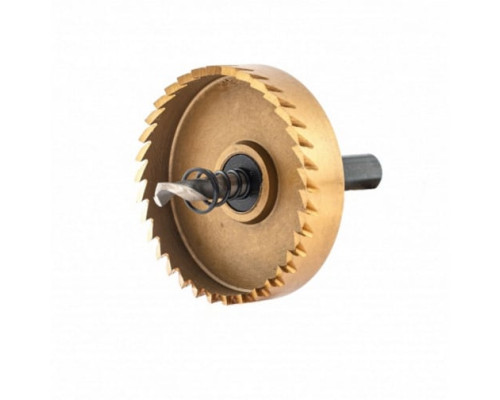 Коронка по металлу HSS, 60 мм, нитридтитановое покрытие Denzel 724119