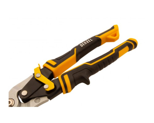 Ножницы по металлу Denzel 270мм, прямой рез,сталь-CrMo, трехкомп.рук-ки  78370