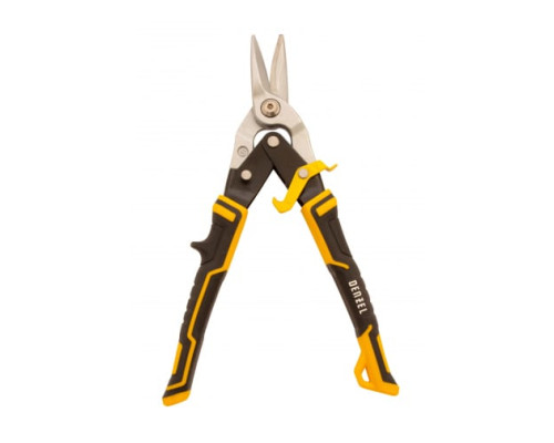 Ножницы по металлу Denzel 270мм, прямой рез,сталь-CrMo, трехкомп.рук-ки  78370