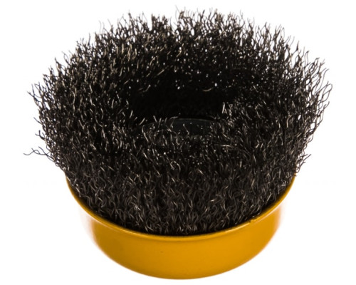 Щетка Чашка (75 мм; М14; витая нержавеющая проволока 0.3 мм) для УШМ DENZEL 746043