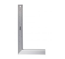 Угольник Denzel нержавеющая сталь, градуировка, алюминиевое основание, 400 мм 32398