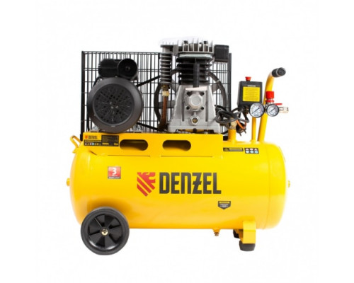 Воздушный компрессор с ременным приводом DENZEL BCI2300/50 2.3 кВт, 50 литров, 400 л/мин 58113