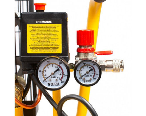 Воздушный компрессор с ременным приводом DENZEL BCI2300/50 2.3 кВт, 50 литров, 400 л/мин 58113