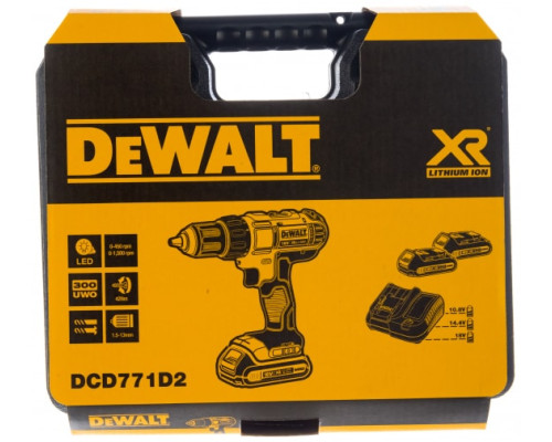 Дрель-шуруповерт DEWALT 2.0 Ач DCD771D2