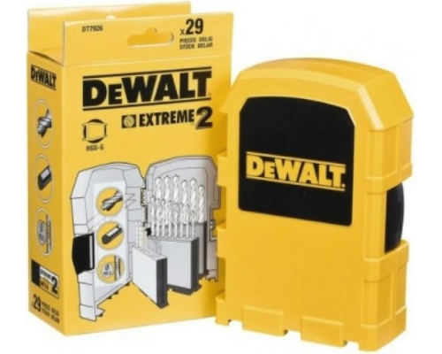 Набор сверл по металлу (1-13 мм) Extreme2 29 шт. DEWALT DT 7926