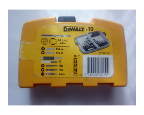 Набор сверл по металлу EXTREME2 и бит с магнитным держателем (19 предметов) DeWALT DT 7921