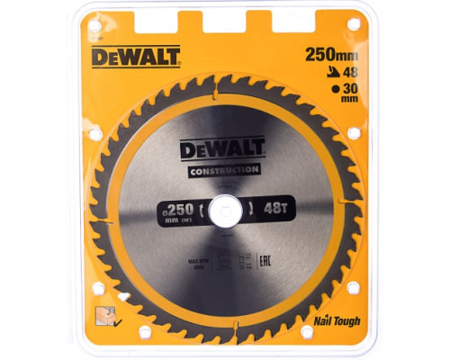 Пильный диск CONSTRUCT (250х30 мм; 48 ATB) DEWALT DT1957