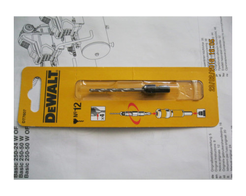 Сверло пилотное и зенкер №12 по дереву DEWALT DT 7607