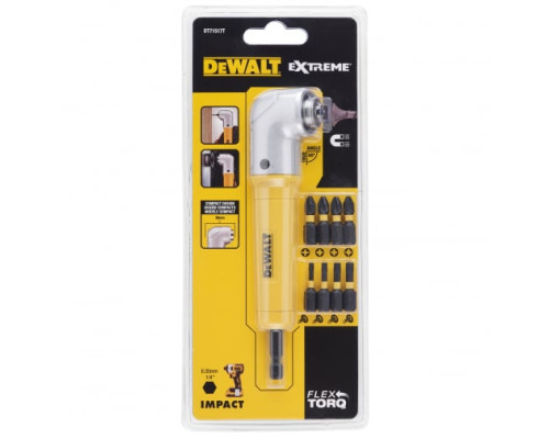 Угловая насадка ударная IMPACT + биты (9 шт.) DEWALT DT71517T