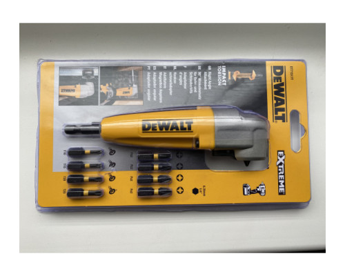 Угловая насадка ударная IMPACT + биты (9 шт.) DEWALT DT71517T