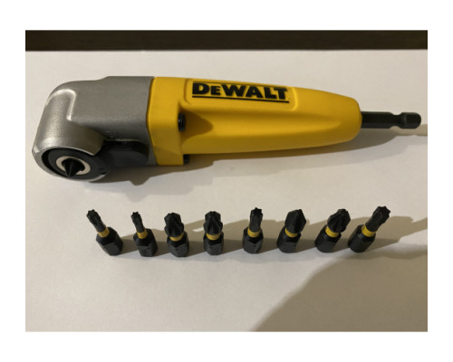 Угловая насадка ударная IMPACT + биты (9 шт.) DEWALT DT71517T