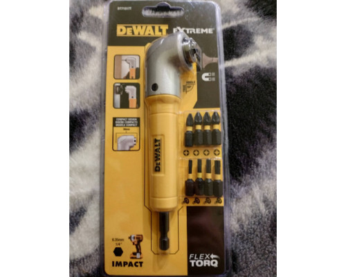 Угловая насадка ударная IMPACT + биты (9 шт.) DEWALT DT71517T